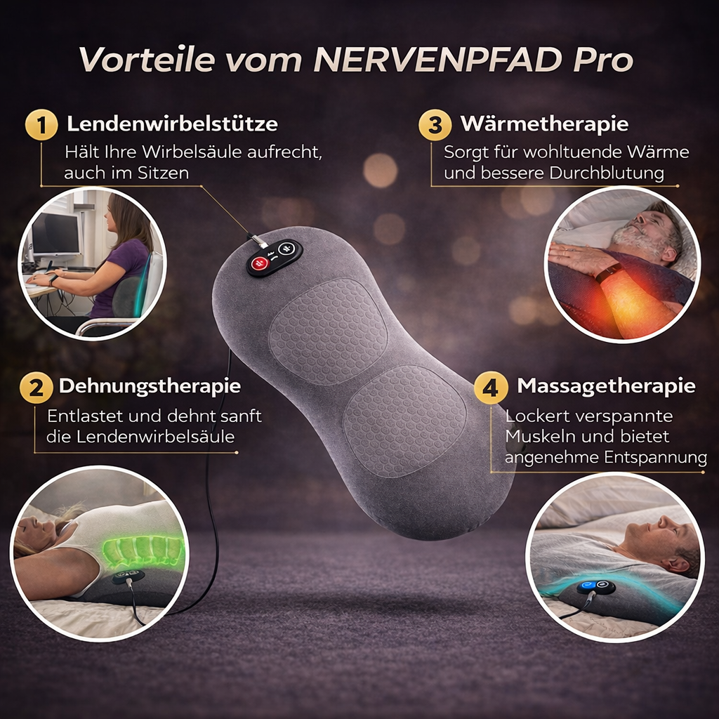 NERVENPFAD Pro - Dreifach Fusions Massager Gerät gegen Ischiasbeschwerden