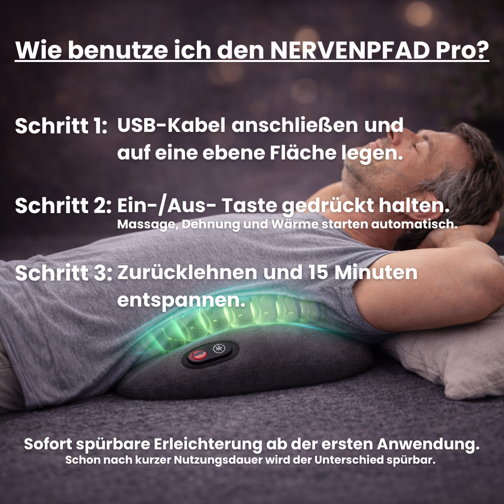 NERVENPFAD Pro - Dreifach Fusions Massager Gerät gegen Ischiasbeschwerden